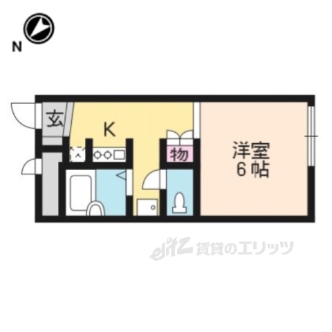 京都市北区紫野西泉堂町のマンションの間取り