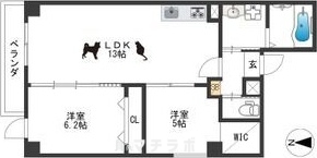 名古屋市西区花の木のマンションの間取り