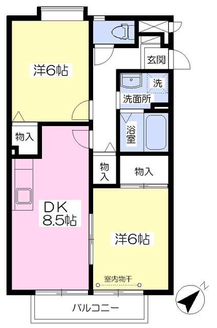 アンソレイユＡの間取り