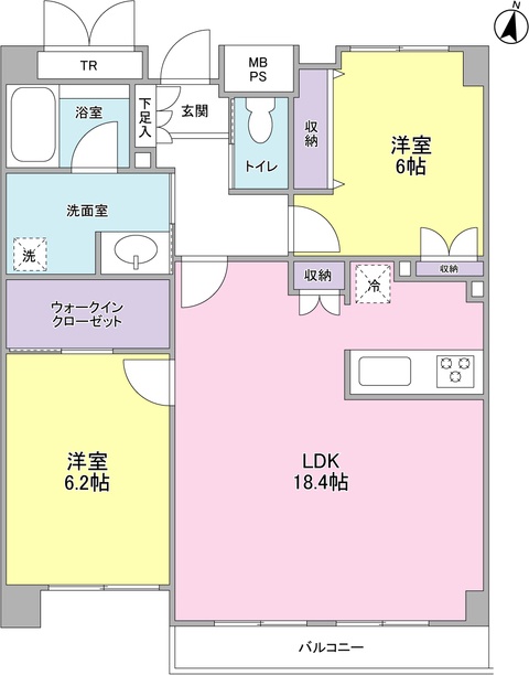 世田谷区成城のマンションの間取り