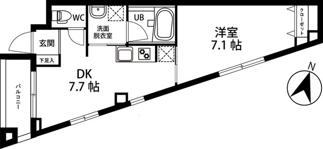 さいたま市大宮区上小町のマンションの間取り