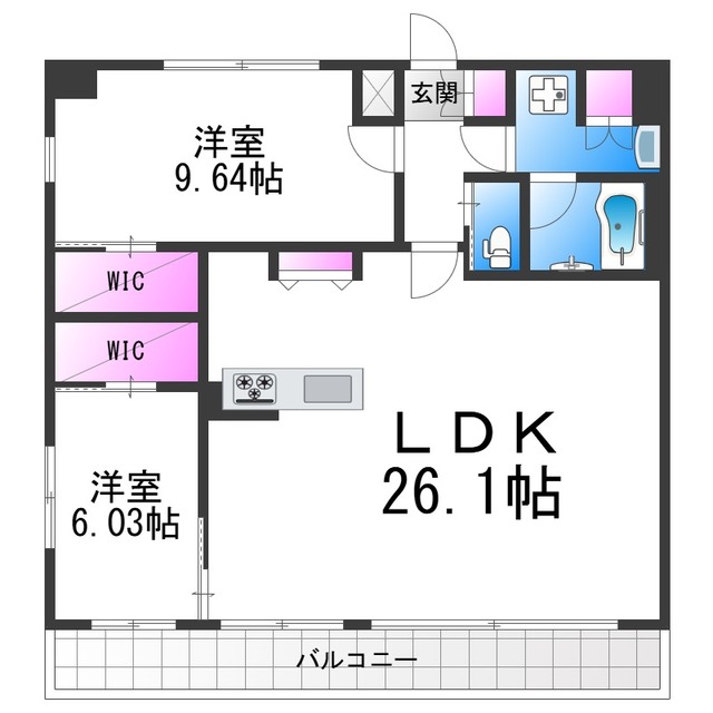 プレジオ帝塚山の間取り