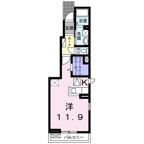 豊川市新道町のアパートの間取り