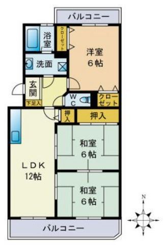 サンシャイン和白2の間取り