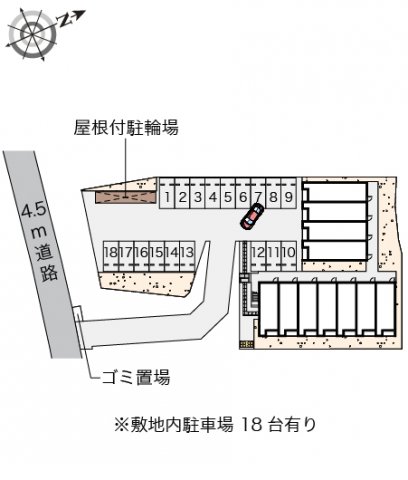 【レオネクストＹＡＭＡＤＡIIの駐車場】