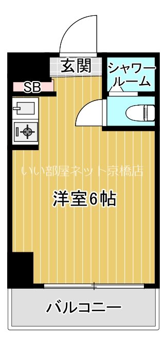 大阪市都島区高倉町のマンションの間取り