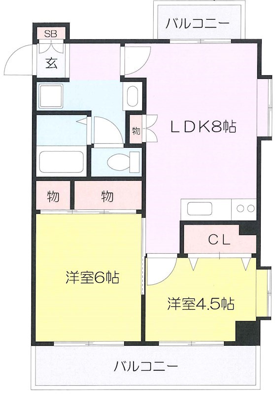 横浜市南区真金町のマンションの間取り