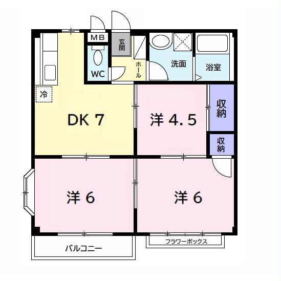 千葉県市原市国分寺台中央４（アパート）の賃貸物件の間取り