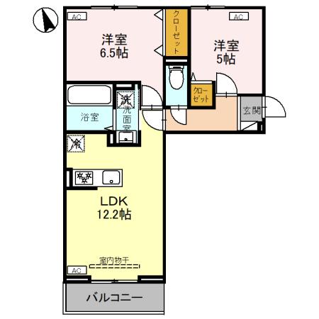 Ｌａ・Ｃａｌｍｅ　ＮＯＮＯＩＣＨＩ（ラ・カルム　ノノイチ）の間取り