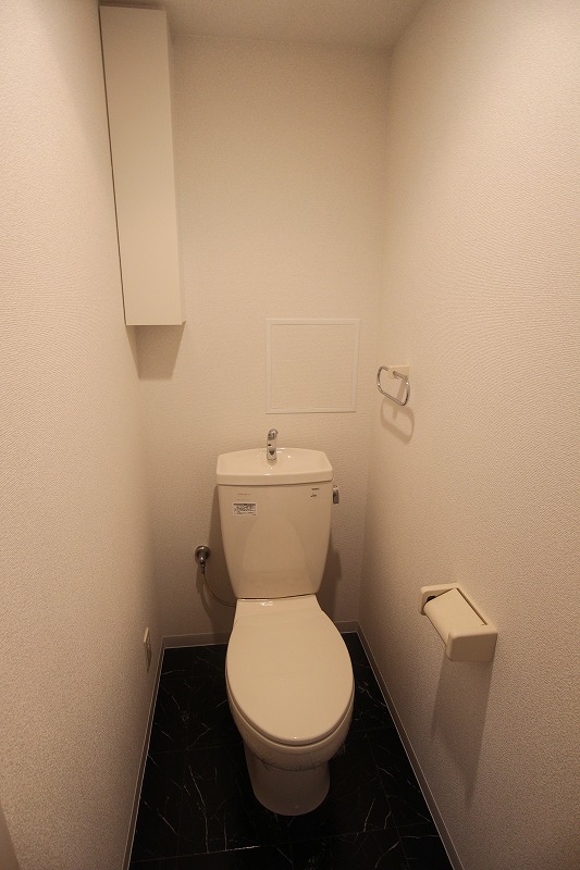 トイレ　タオル掛けも付いてます。