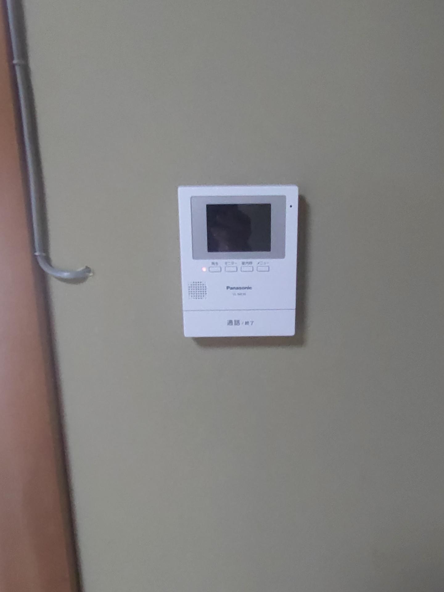 セキュリティ　テレビ付きモニターホン設置