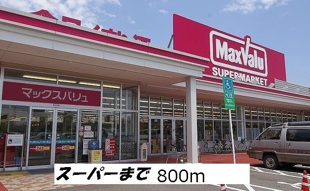 スーパー　イオンマックスバリュー（スーパー）まで800m