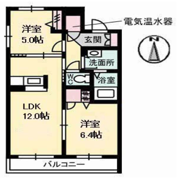 ＪＲ山陽本線 東福山駅 徒歩30分 3階建 築15年の間取り写真