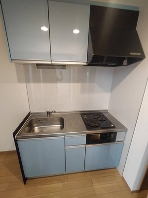 キッチン　コンパクトなキッチンで掃除もラクラク