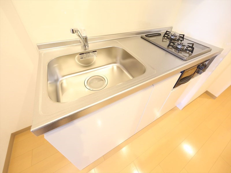 キッチン　システムキッチン　2口ガスコンロ　グリル付