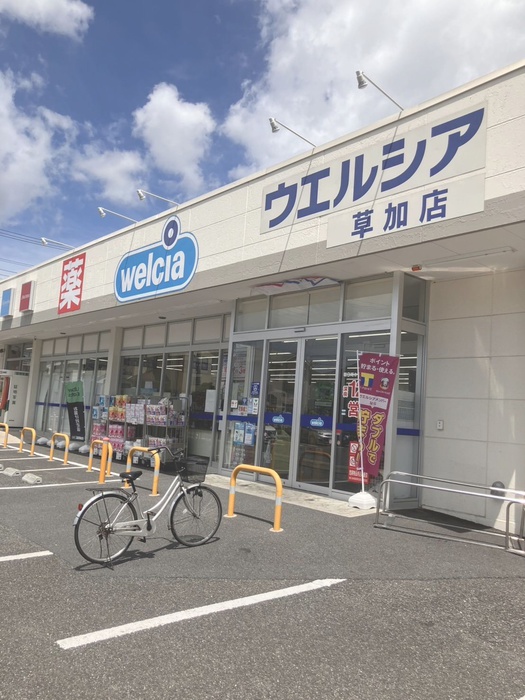ドラックストア　ウエルシア草加店（ドラッグストア）まで300m