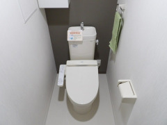 トイレ　落ち着いた色調のトイレです