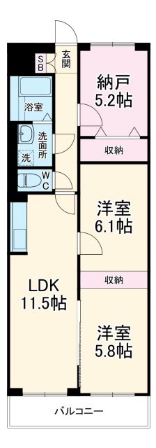 エクラときわIの間取り写真