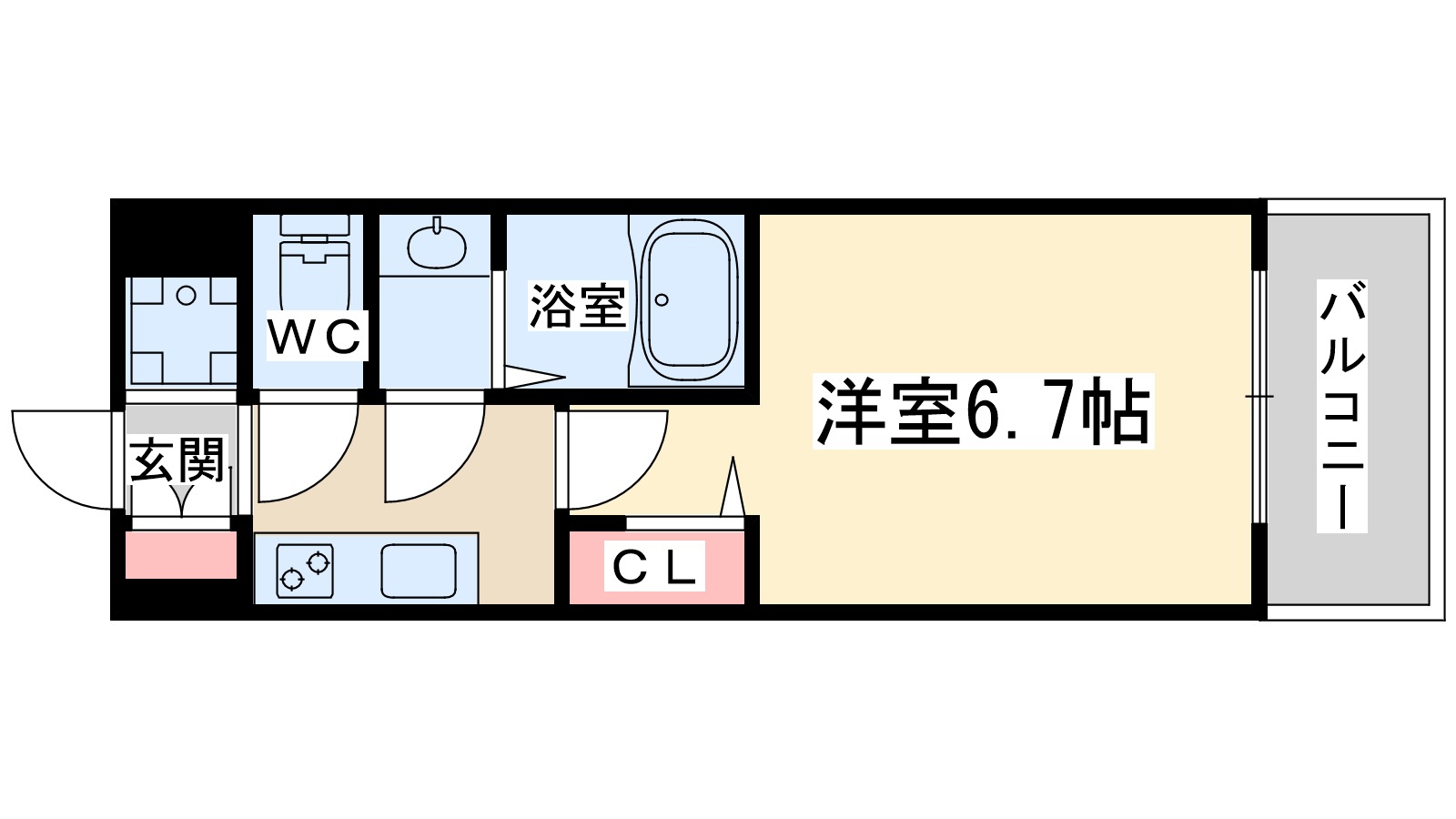 Alivis福島海老江の間取り写真