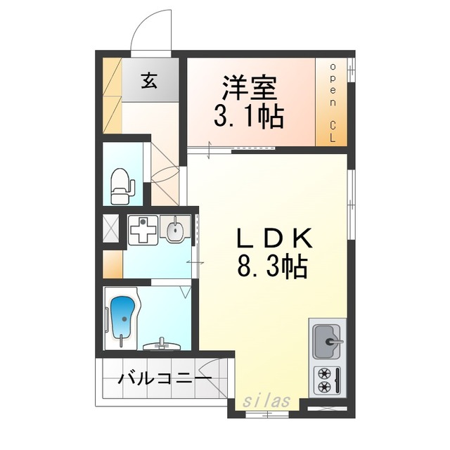 阪急宝塚線 豊中駅 徒歩5分 3階建 新築の間取り写真