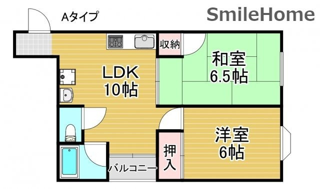 黒田マンションの間取り写真