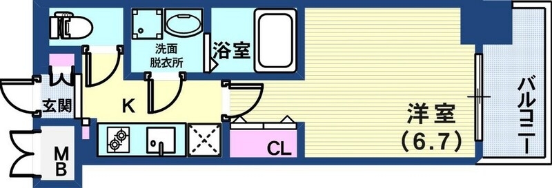 レジュールアッシュ神戸元町の間取り写真