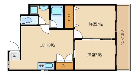 ハイツ南郷の間取り