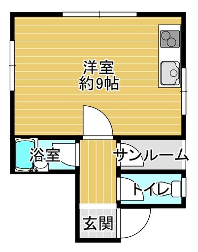 大阪市港区市岡のマンションの間取り