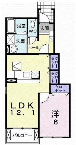 【アルモニーフェンテ　Ｃの間取り】