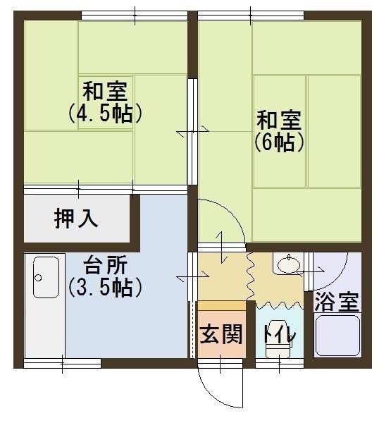 【山ノ下ハイツの間取り】