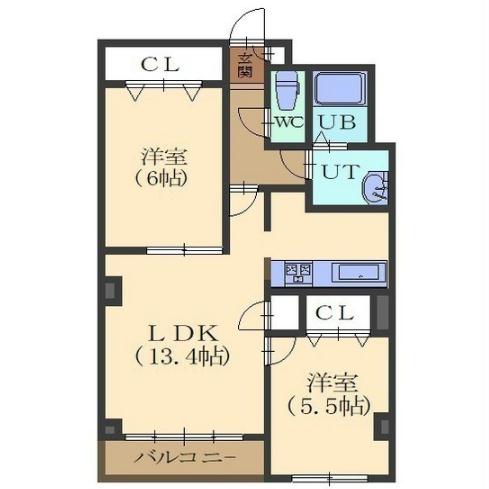 アールズコート大川の間取り