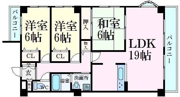 シャトーエレガンスの間取り