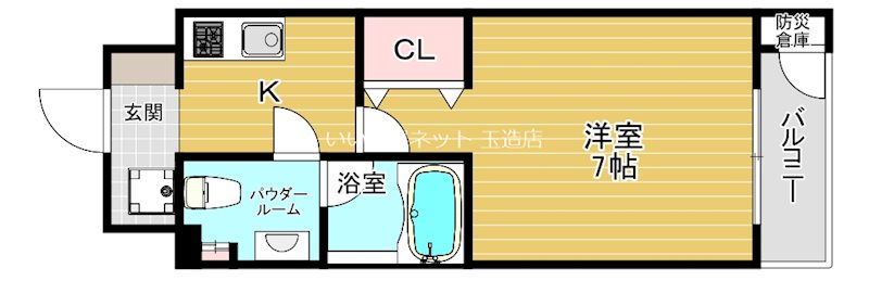 大阪市東成区深江南のマンションの間取り