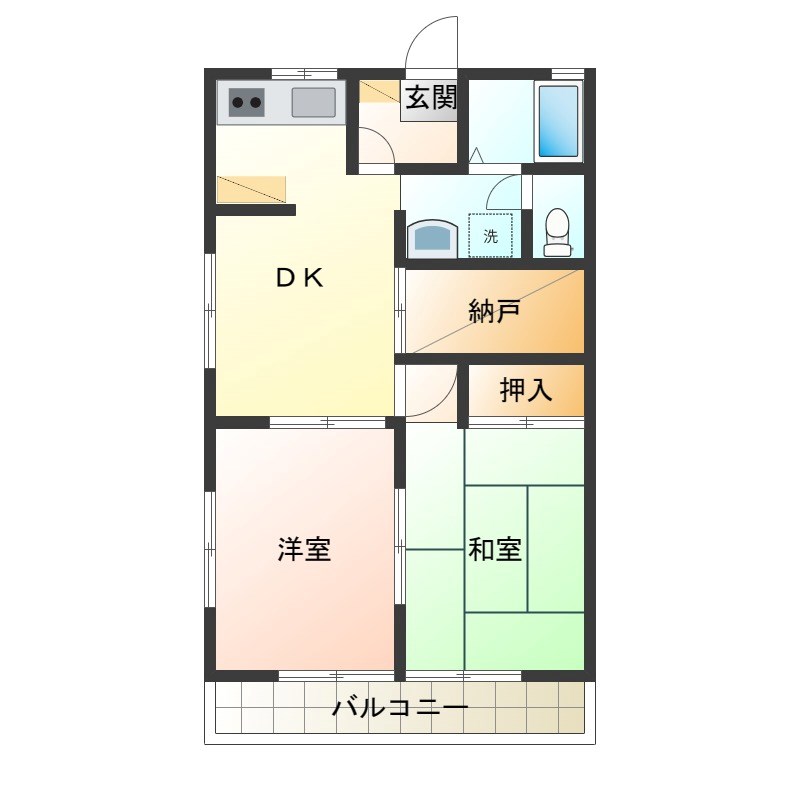 ハイツベルエア東棟の間取り