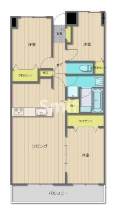 大阪市淀川区新高のマンションの間取り