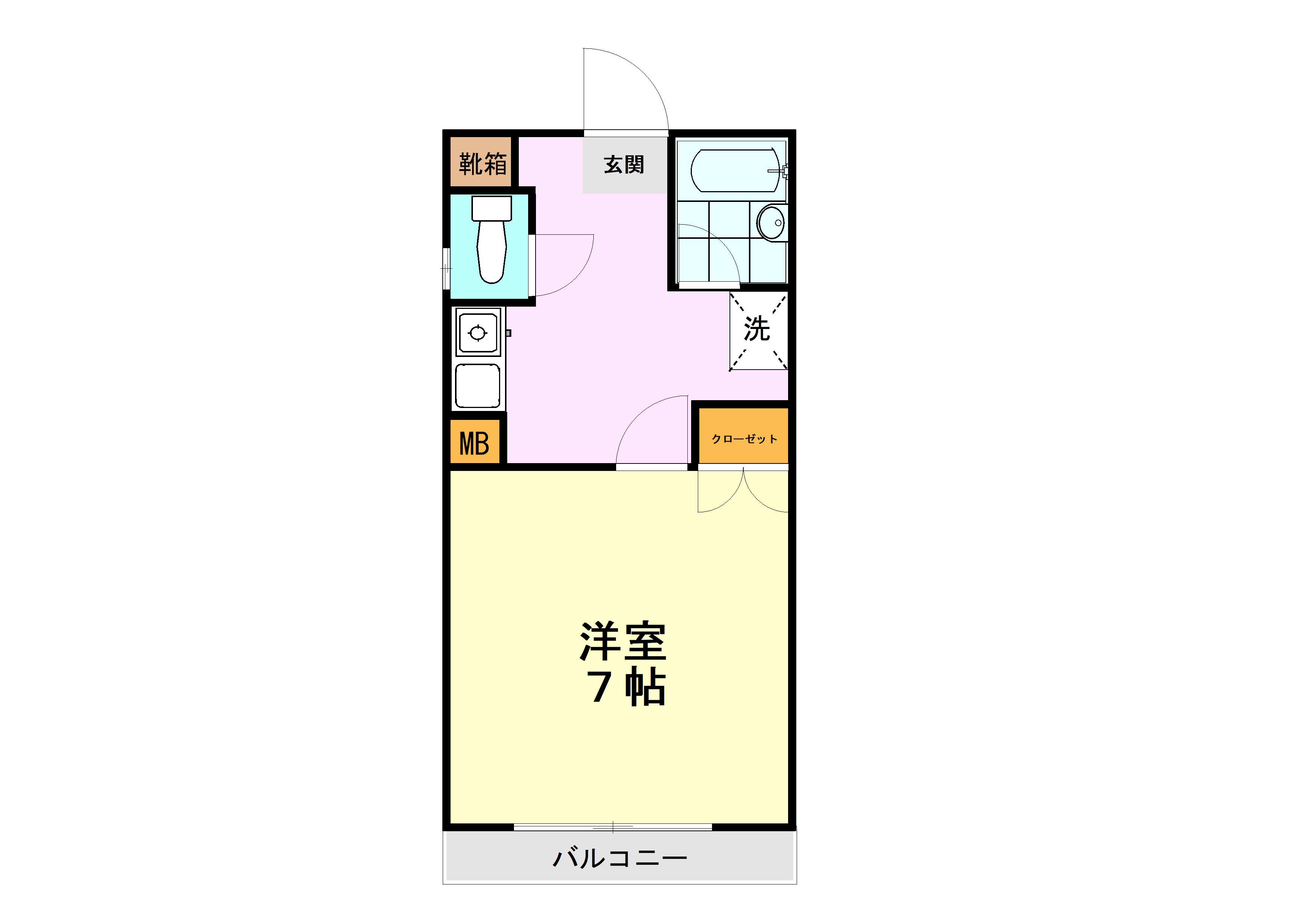 フォルム水前寺南の間取り