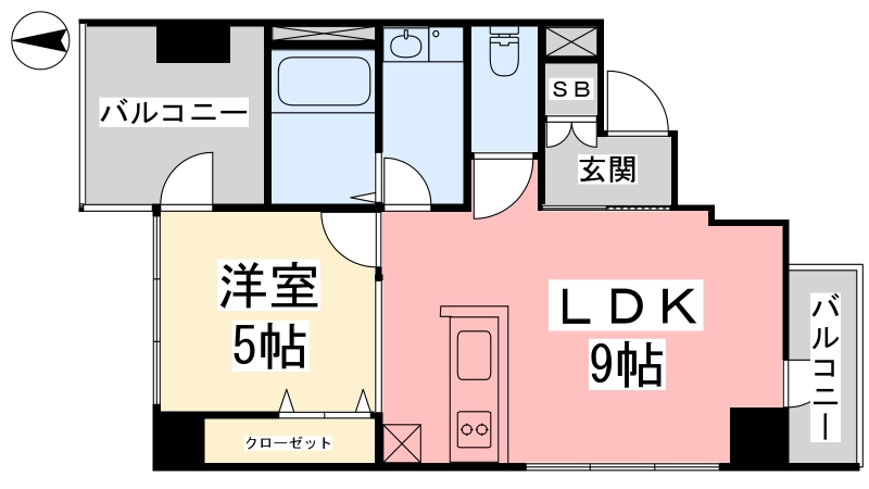 アリビオ歩行町の間取り