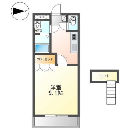 小野市黒川町のアパートの間取り