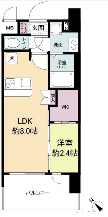 セレニテ阿波座ミラクの間取り