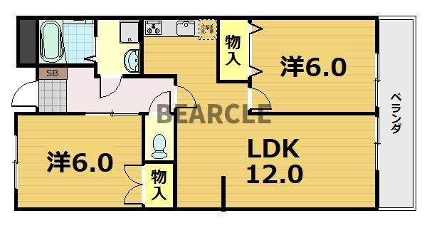 サンコーポ飯田の間取り