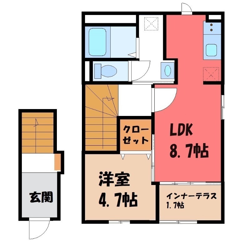 小山市小山新築アパートの間取り