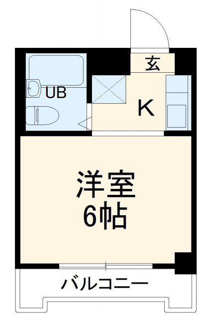 各務原市那加楽天地町のマンションの間取り