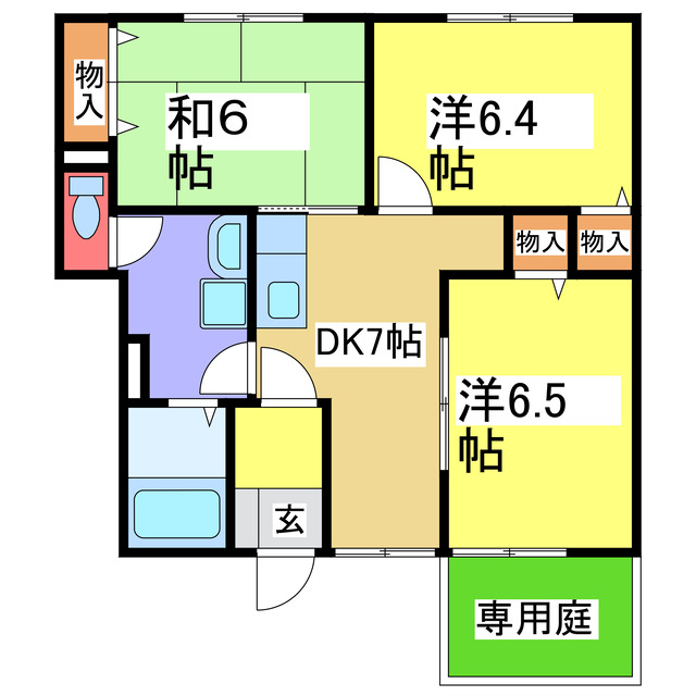 宍粟市山崎町段のアパートの間取り