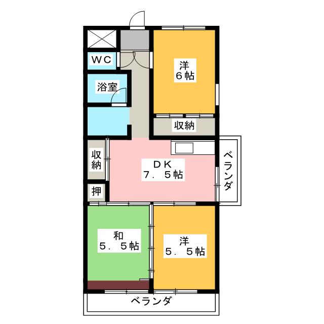 ウエストパーク寿　Ａの間取り