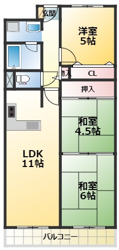 サンフラッツ南桜塚の間取り