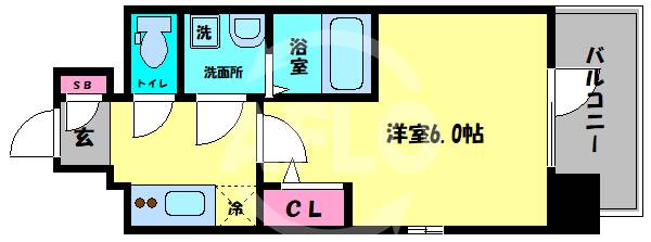 エスリード弁天町グランツの間取り