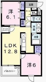 姫路市飾磨区清水のマンションの間取り