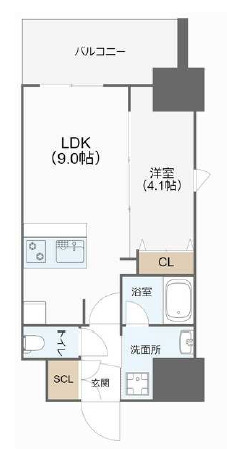 gm難波ウエストD.Cの間取り