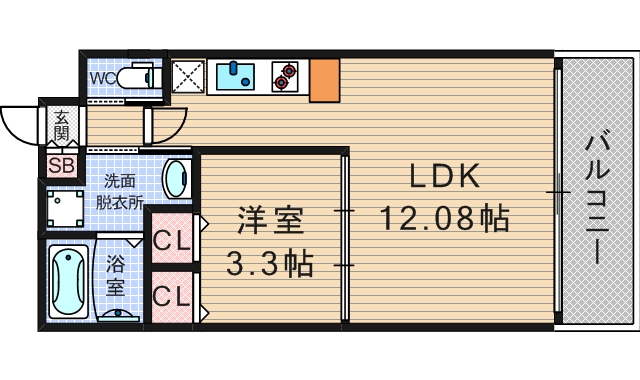 アーバネックス西長堀の間取り