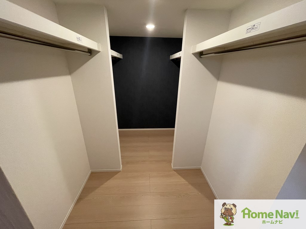 収納　ウォークインクローゼットが広いです。